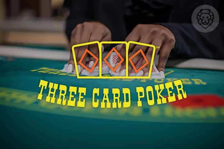 Live Three Card Poker casino game logo