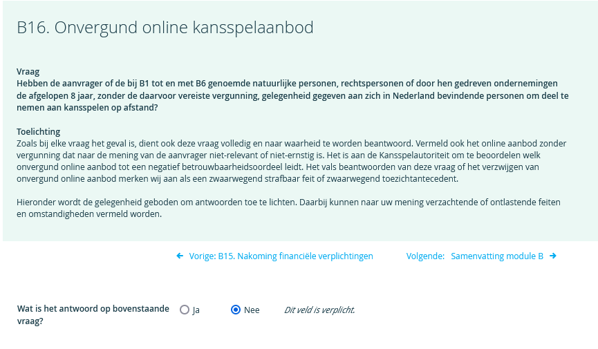 Onvergund online kansspelaanbod